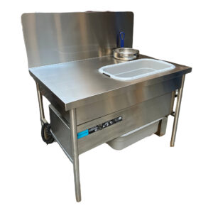 Quality Industries by Stainless 48 in Commercial Breading Sifter Table, 220V, Right-Hand