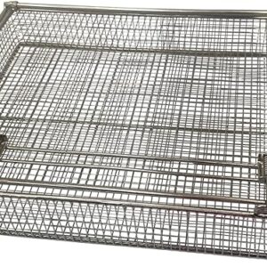 Parts Washing Basket, Stainless Steel Mesh, Double Locking, 343x267x51 mm, (13.5x10.5x2 in)