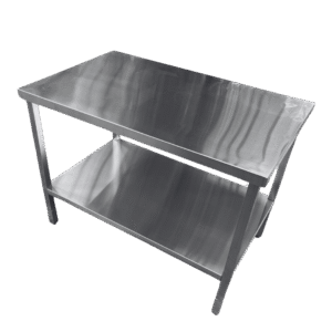 Work Table, Stainless Steel, 24"x48"x36", Two Tiers