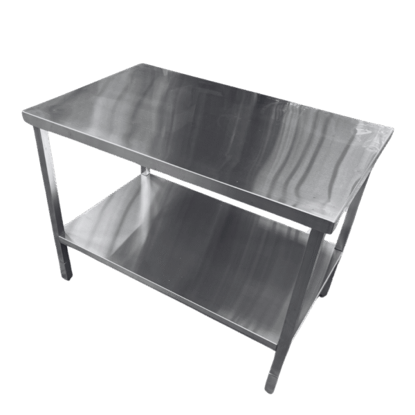 Work Table, Stainless Steel, 24"x48"x36", Two Tiers