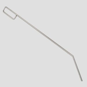 Quality Industries Fryer Clean-Out Rod, 29″ Long, Stainless Steel, Angled Tip, Loop Handle