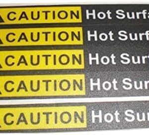 Caution Hot Surface Sticker 3.75 Inch Pack of 3