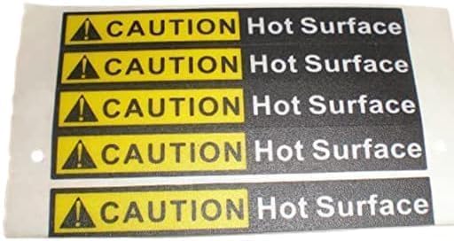 Caution Hot Surface Sticker 3.75 Inch Pack of 3