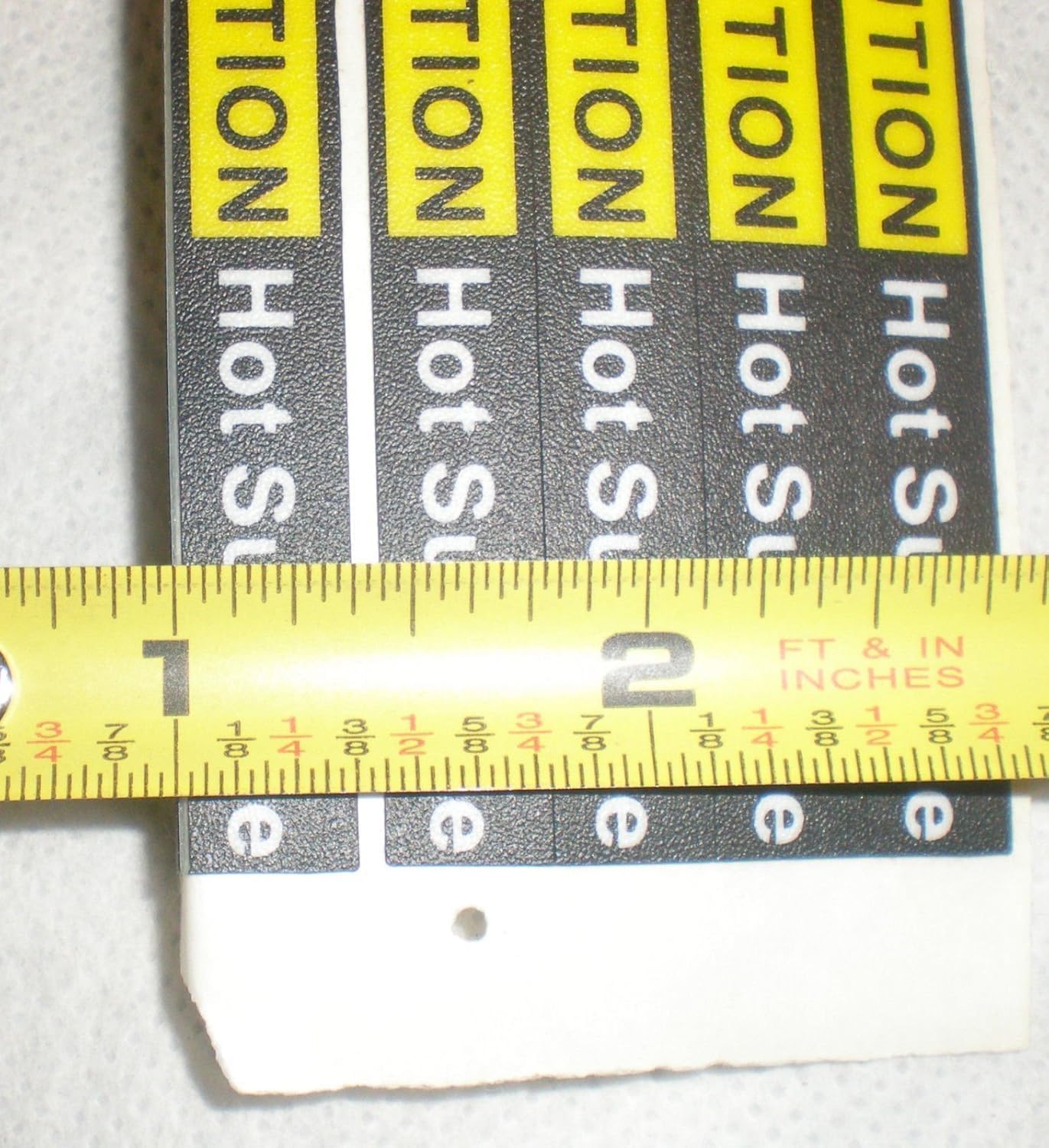 Caution Hot Surface Sticker 3.75 Inch Pack of 3 - Image 3